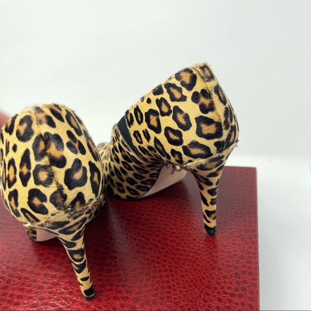 NWT Tamara Mellon League 105 Leopard Haircalf Booties SIZE 38.5 - Picture 5 of 12